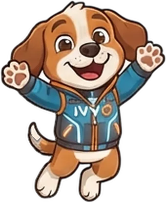 Mascote do Ivvo comemorando